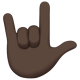 signe je t’aime : peau foncée