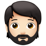 personne barbue : peau claire