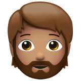 personne barbue : peau légèrement mate