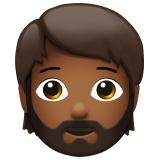 personne barbue : peau mate