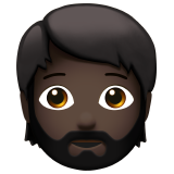 personne barbue : peau foncée