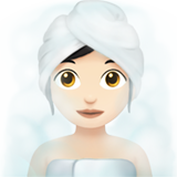 femme au hammam : peau claire