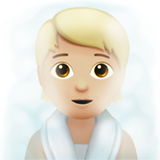 personne au hammam : peau moyennement claire