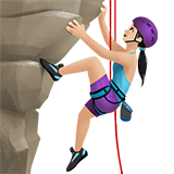 femme qui grimpe : peau claire