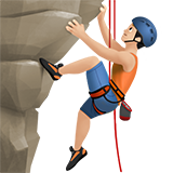 homme qui grimpe : peau claire