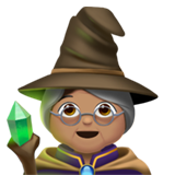 mage femme : peau légèrement mate