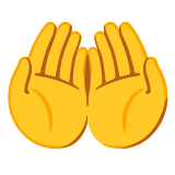 Paume contre paume doigts vers le haut - Noto Color Emoji
