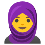 Femme avec foulard - Noto Color Emoji