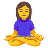 Femme dans la posture du lotus - Noto Color Emoji