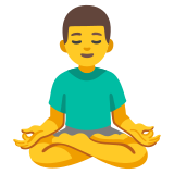 Homme dans la posture du lotus - Noto Color Emoji