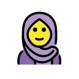 Femme avec foulard - OpenMoji
