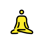 Homme dans la posture du lotus - OpenMoji
