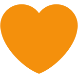 Cœur orange - Twitter / X