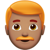 homme : peau légèrement mate et cheveux roux