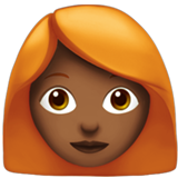 femme : peau mate et cheveux roux