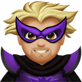 super-vilain homme : peau moyennement claire