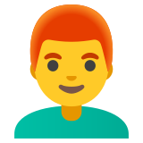 Homme : cheveux roux - Noto Color Emoji
