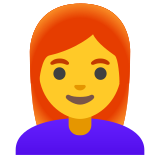 Femme : cheveux roux - Noto Color Emoji
