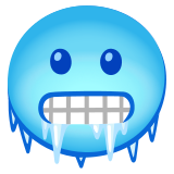 Visage bleu et froid - Noto Color Emoji