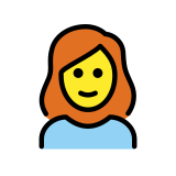 Femme : cheveux roux - OpenMoji