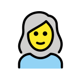 Femme : cheveux blancs - OpenMoji