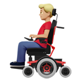 homme en fauteuil motorisé : peau moyennement claire