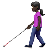 femme avec canne blanche : peau foncée