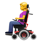 femme en fauteuil motorisé