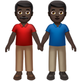 deux hommes se tenant la main : peau foncée