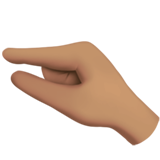 pouce et index rapprochés : peau légèrement mate