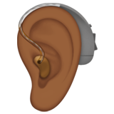 oreille appareillée : peau mate