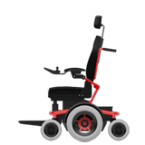 Fauteuil roulant électrique souriant