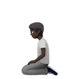 personne à genoux : peau foncée