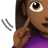 femme sourde : peau mate