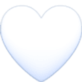 Cœur blanc - Facebook