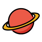 Planète à anneaux - OpenMoji