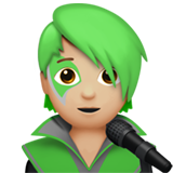 chanteur (tous genres) : peau moyennement claire