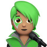 chanteur (tous genres) : peau légèrement mate