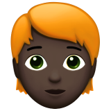 adulte : peau foncée et cheveux roux