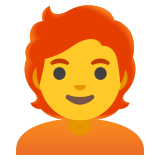 Adulte : cheveux roux - Noto Color Emoji