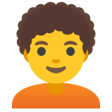 Adulte : cheveux bouclés - Noto Color Emoji