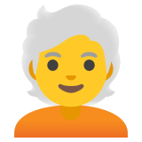 Adulte : cheveux blancs - Noto Color Emoji