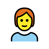 Adulte : cheveux roux - OpenMoji