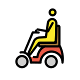 Personne en fauteuil motorisé - OpenMoji