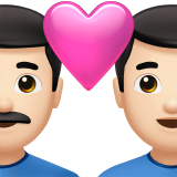 couple avec cœur : homme, homme et peau claire