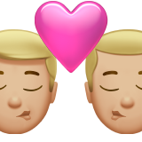 bisou : homme, homme et peau moyennement claire