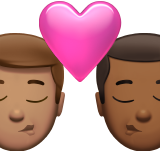 bisou : homme, homme, peau légèrement mate et peau mate