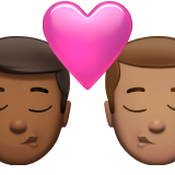 bisou : homme, homme, peau mate et peau légèrement mate