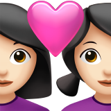 couple avec cœur : femme, femme et peau claire