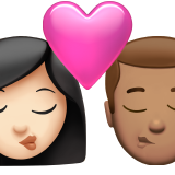 bisou : femme, homme, peau claire et peau légèrement mate